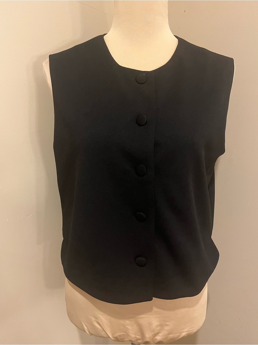 Anthropologie Bailey 44 Black Sleeveless Button-Front Vest, size XS